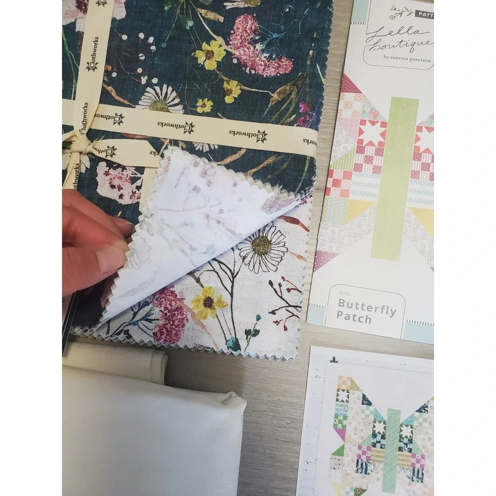 Butterfly Patch Quilt Kit Lella Boutique w/ layer cake Verdure Esther Fallon Lau